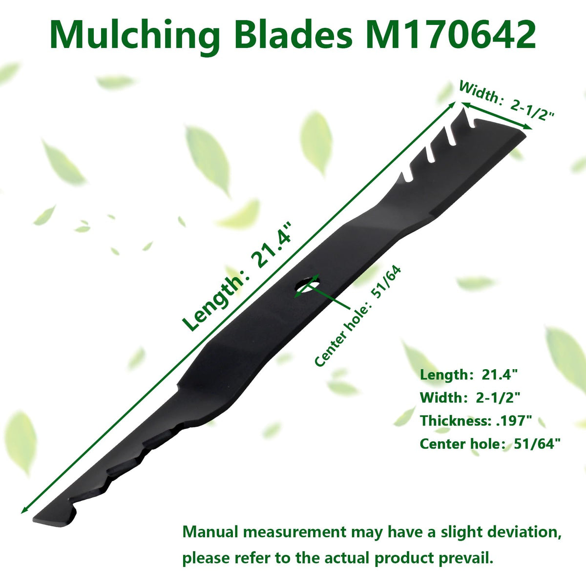 showingo M170642 blade-fit for John Deere 42-inch deck precise replacement.