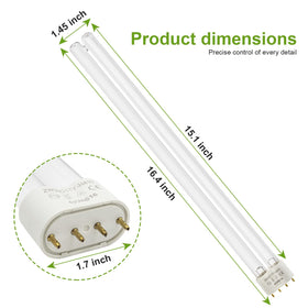 Showingo UV bulb with quartz glass tube for efficient UV exposure.