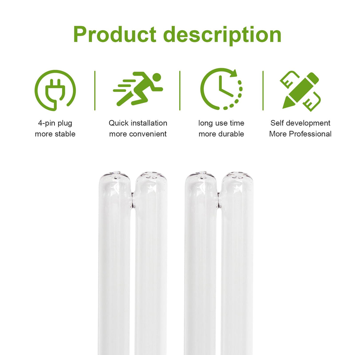 Showingo UV bulb installed in filter assembly for quick swaps.