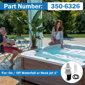 Showingo waterfall valve insert for smooth flow in Marquis spas