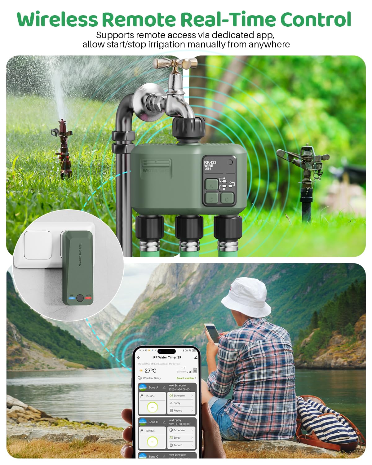 Shrieve timer shows long-range WiFi reach for large gardens