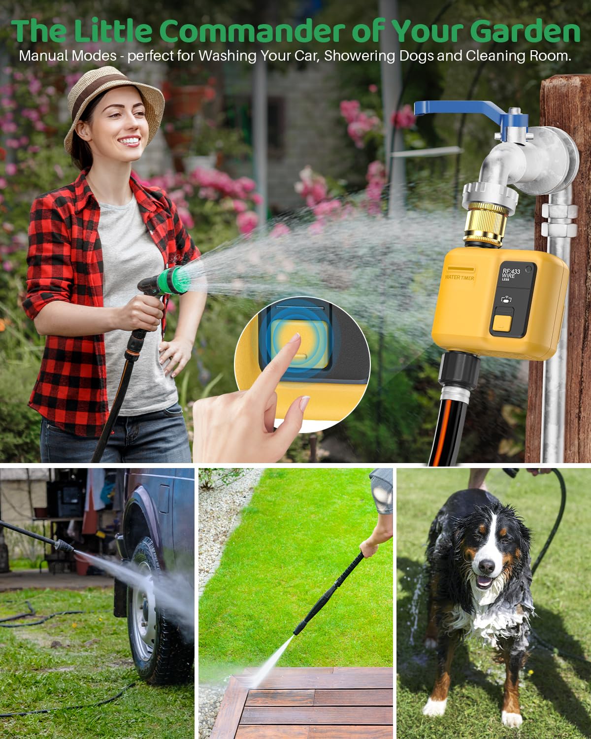 Shrieve WiFi water timer weatherproof housing withstands outdoor conditions.