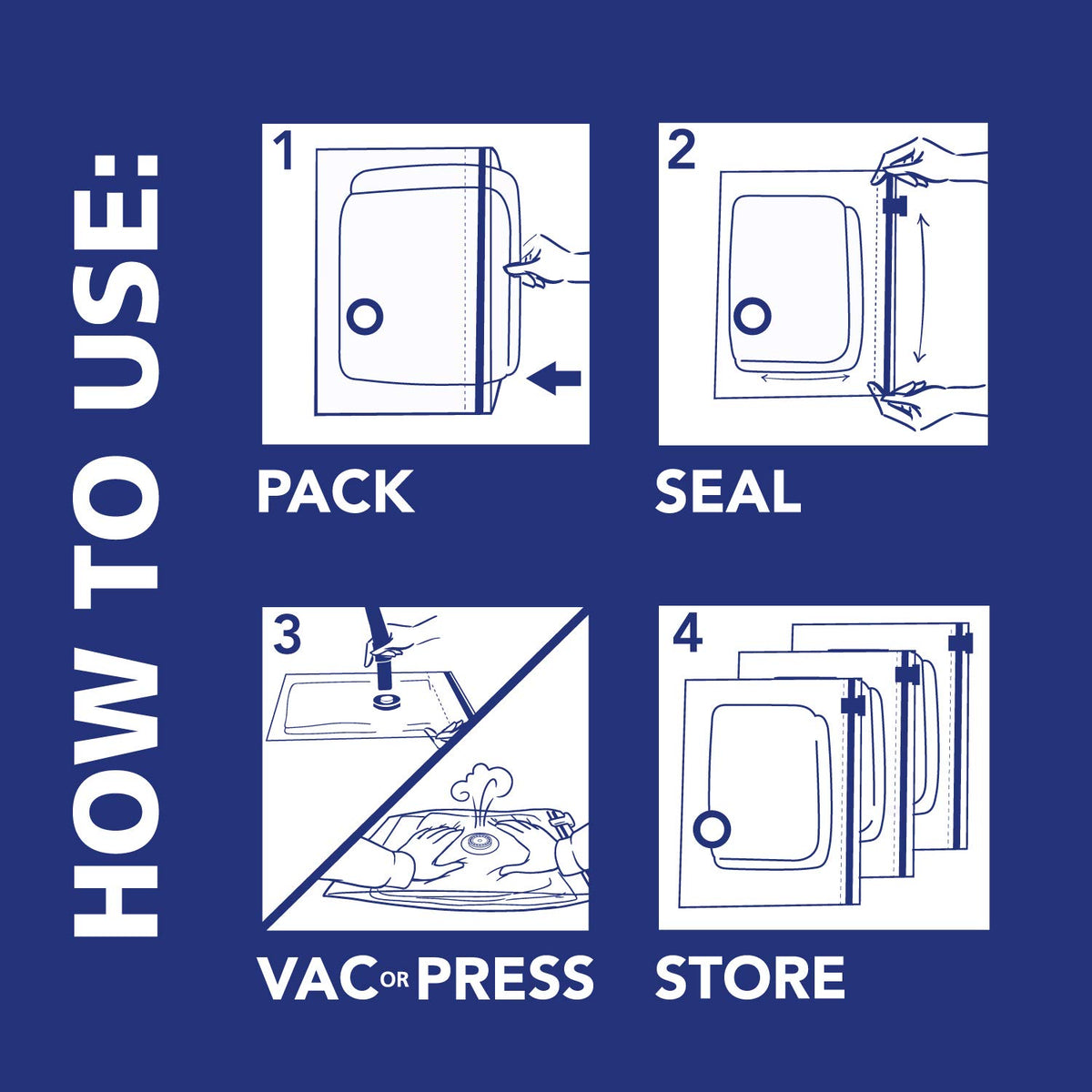 Shrink-Pak Outdoor Cushion Cube 2pk compression-action supports air removal and tight sealing