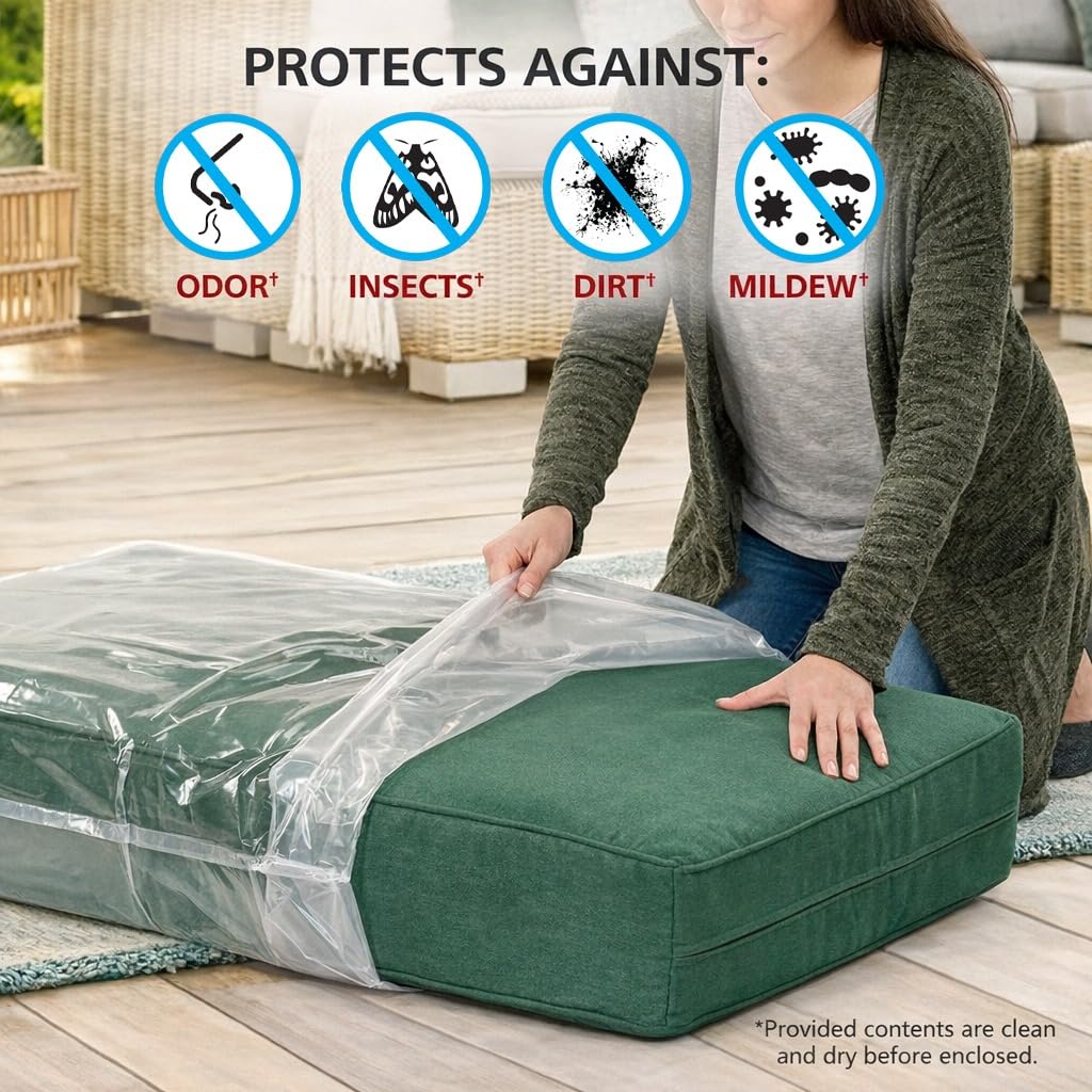 Shrink-Pak Outdoor Cushion Cube 2pk heavy-duty-material highlights rugged construction for repeated seasonal use