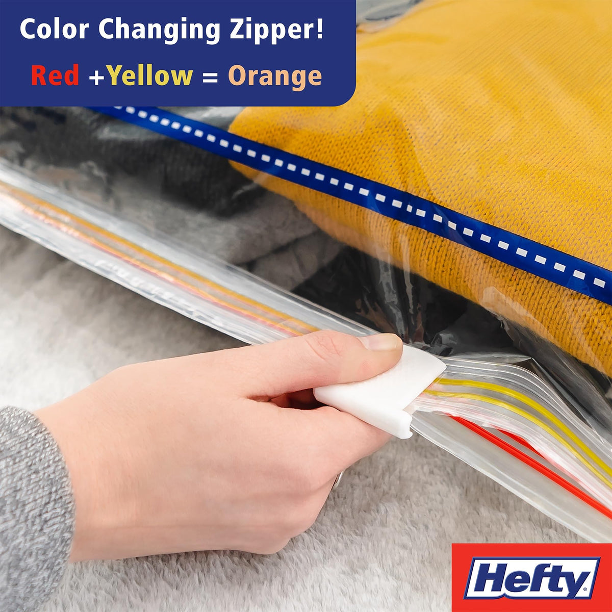 Shrink-Pak Outdoor Cushion Cube 2pk zipper-closure emphasizes secure sealing before compression