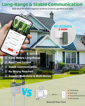 Shrivee wifi water timer 984ft gateway extends range through walls.