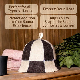 Gift-ready SHSH felt sauna hat for sauna lovers