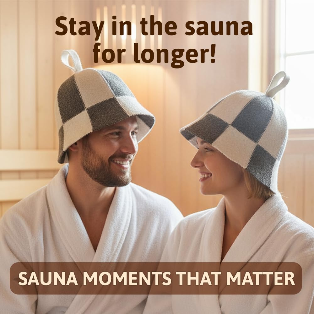 SHSH trade group wool sauna hat dimension chart illustrates size
