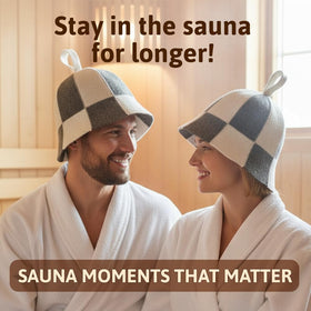 SHSH trade group wool sauna hat dimension chart illustrates size