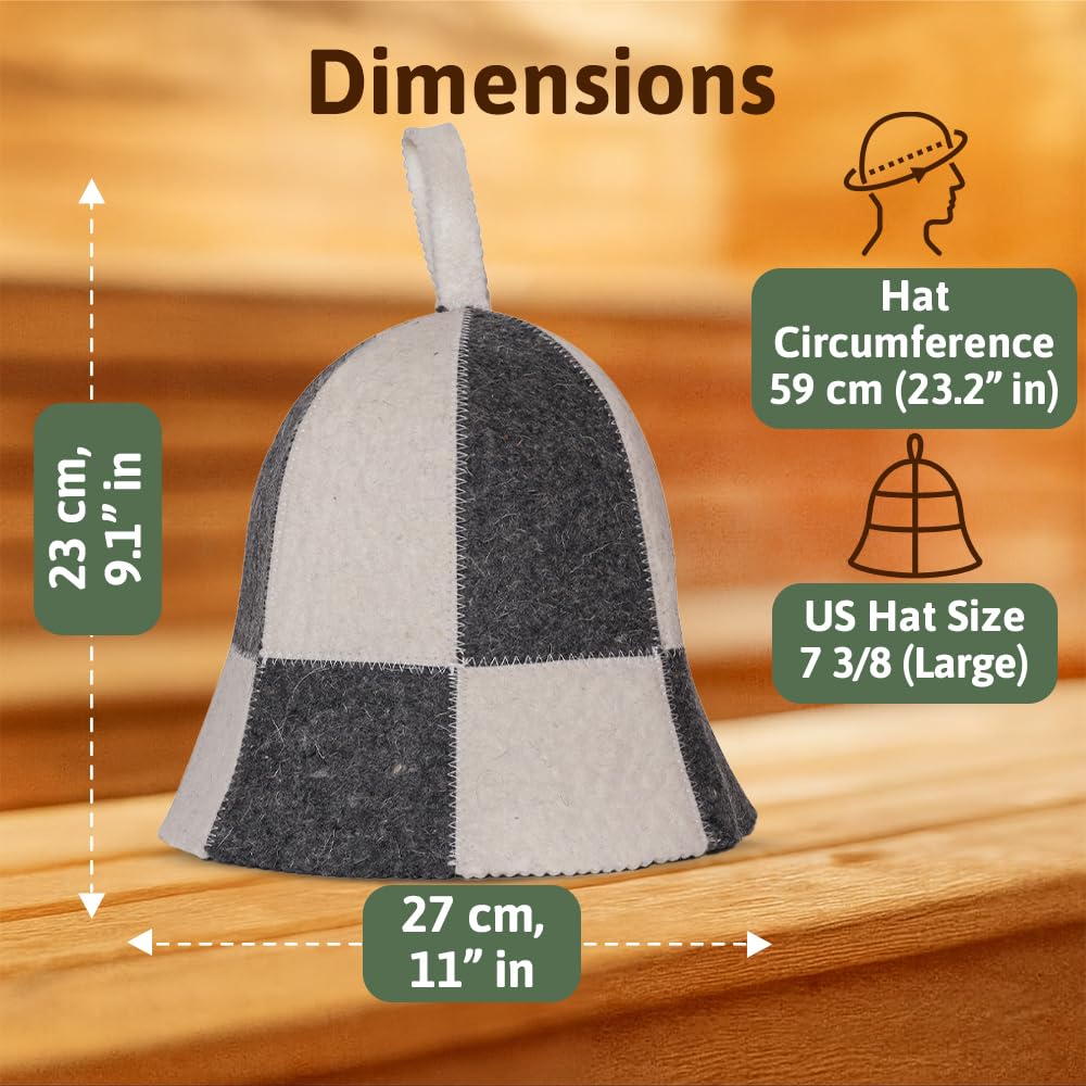 SHSH trade group wool sauna hat inside view reveals thickness and texture