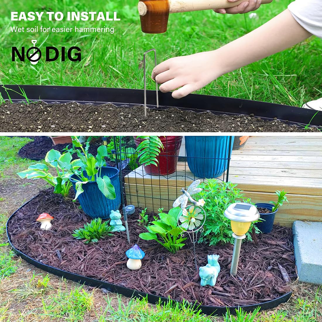 Shsyue DIY plastic fence edge for tidy garden borders