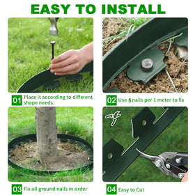 Shsyue flexible edging made of HDPE resists bending and lasts season after season