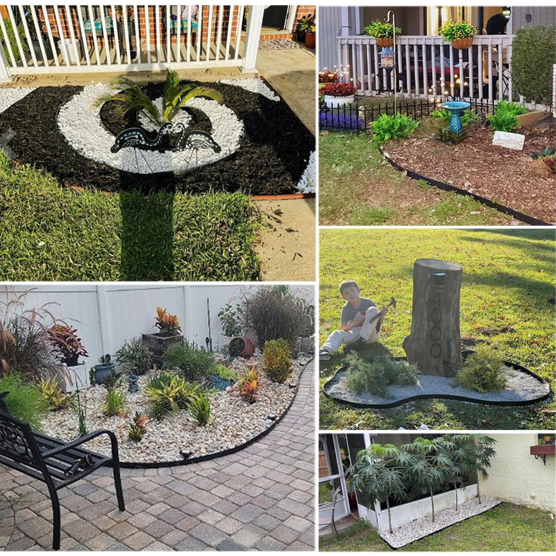 SHSYUE border for lawn edging during installation on turf.