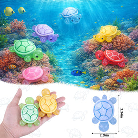 ShtNeeg glow-turtle-set-06 colorful turtle accessory for party decor and gift bags