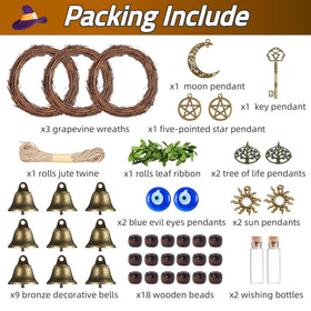 SHUANGART Witch Bells Kit: hanging bells to add chimes and rustic charm