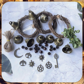 SHUANGART Witch Bells Kit: blue evil eyes pendants for color and vibe