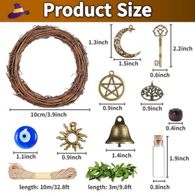 SHUANGART Witch Bells Kit: metal pendants for unique decor accents
