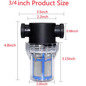 Shuangtong inline strainer with 3/4 inch female thread for quick, clean connections
