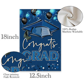 ShuanQ burlap garden flag, durable outdoor decor for graduation season.