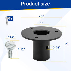 Shuisen feeder flange fits 1-inch pole for easy outdoor setup