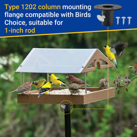 Simple installation: center-through pole mounting on the flange
