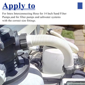 Shuisen weather-protected hose resisting sun and wind for outdoor pools.