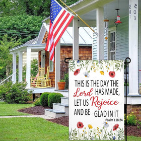 Shuitouk Porch and Garden Display highlights faith with vivid, durable polyester material