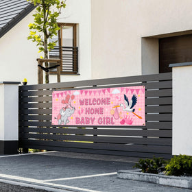 Shuitouk easy-install outdoor banner for welcoming celebrations.