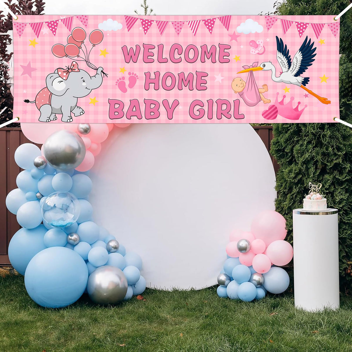 Shuitouk outdoor banner enhances front yard or terrace decor.