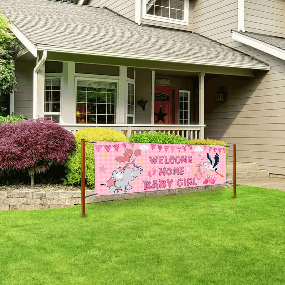 Shuitouk yard banner decor suitable for porch and garden entrances.