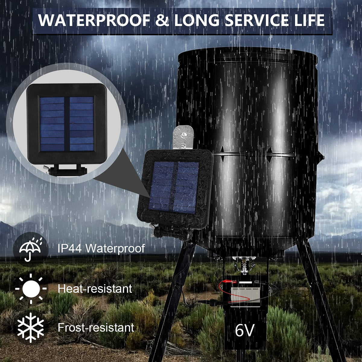 Shumi anti-corrosion bracket withstands rain and snow for year‑round use.