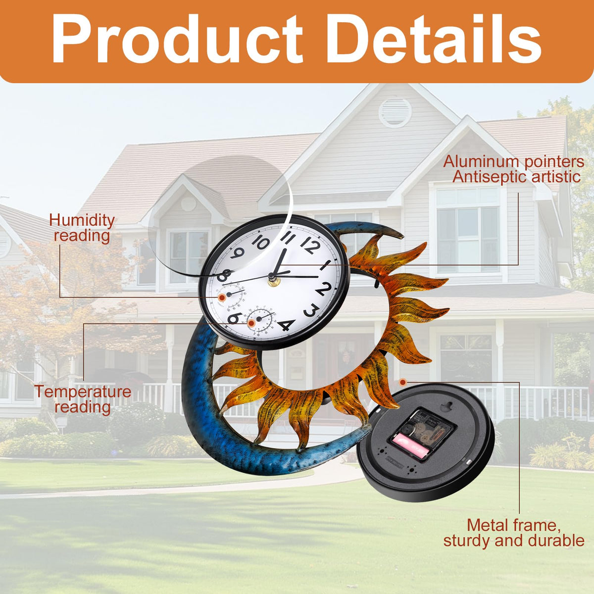 Shumi Sun and Moon thermometer displays temperature for quick weather checks