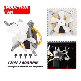 Shunbaixin induction fan circulates smoke for even cooking.