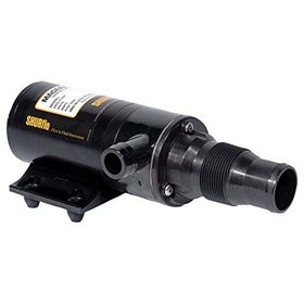 SHURFLO macerator pump side view shows run-dry reliability for RV sanitation