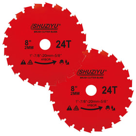 SHUZIYU 8-inch brush cutter blade 24T for tough weed trimming.