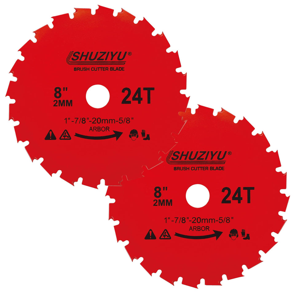 SHUZIYU 8-inch brush cutter blade 24T for tough weed trimming.