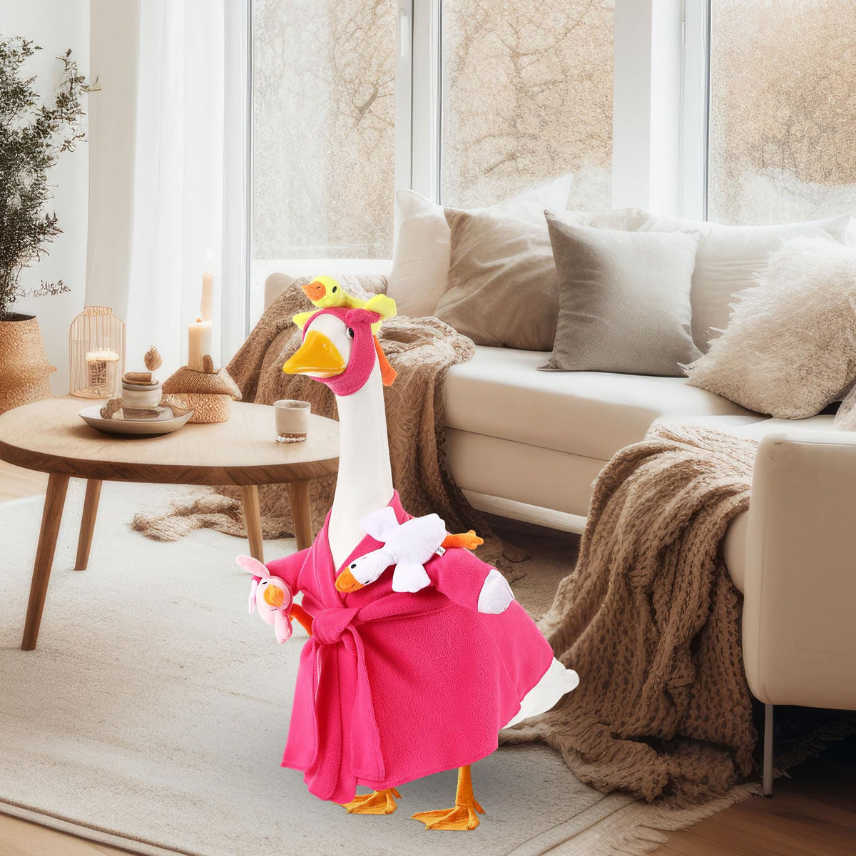 Shyyween 23-inch goose size fits standard lawn geese with style.