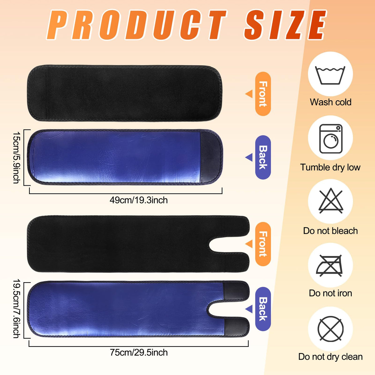 Shyyween arm trimmer 49x15 cm in black-blue for targeted compression