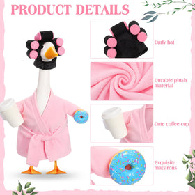Shyyween goose outfit donut prop adds delightful detail to garden statues.
