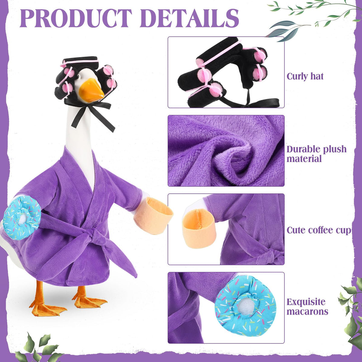 Shyyween Goose Outfit donut accessory adds playful character to lawn