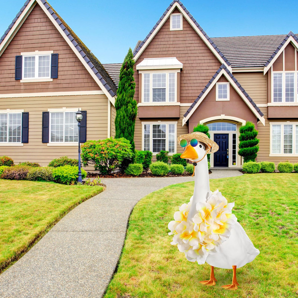 Shyyween Summer Porch Goose Outfit festive-yard-decor enhances outdoor scenes for summer