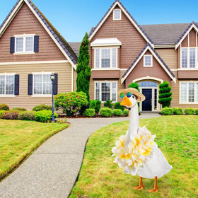 Shyyween Summer Porch Goose Outfit festive-yard-decor enhances outdoor scenes for summer