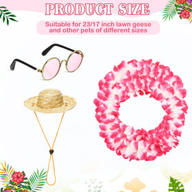 Shyyween pink goose outfit features Hawaiian lei for tropical flair.