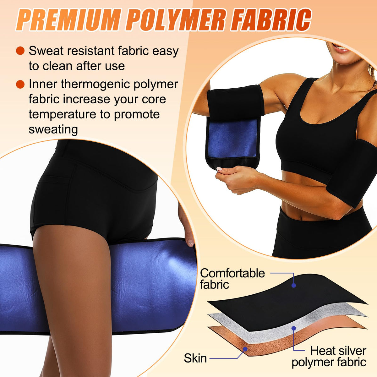 Shyyween thigh wrap on model showcasing adjustable fit and coverage