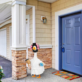 Shyyween 23-inch goose outfit fits common lawn geese for easy styling
