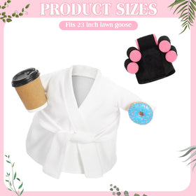 Shyyween goose outfit coffee cup accessory adds whimsy to garden decor