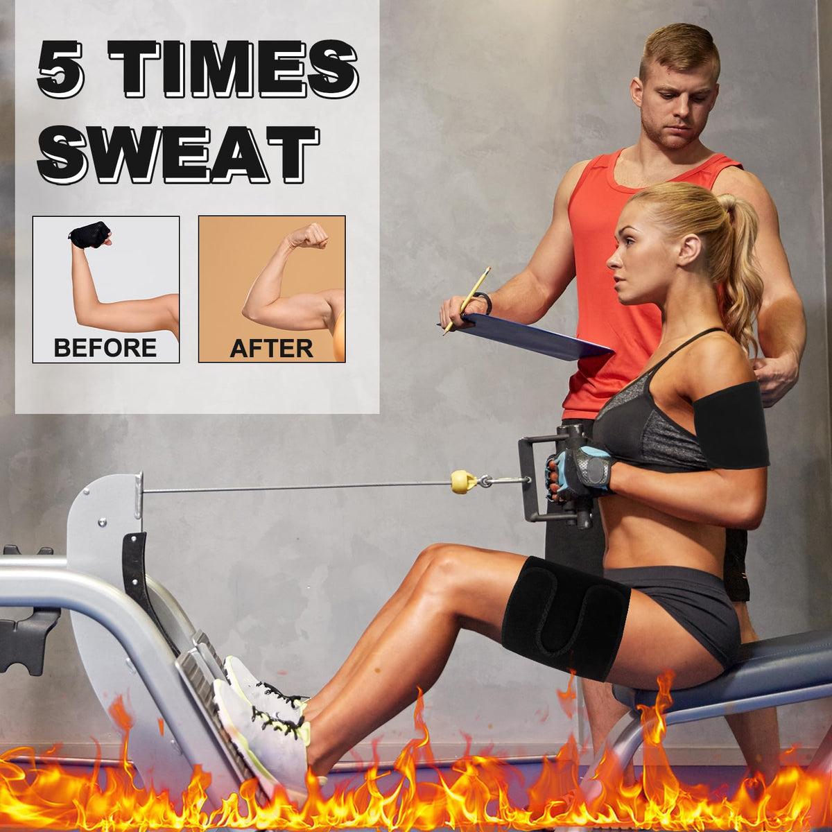 Shyyween workout-use image shows gym-ready sweat bands boosting perspiration.
