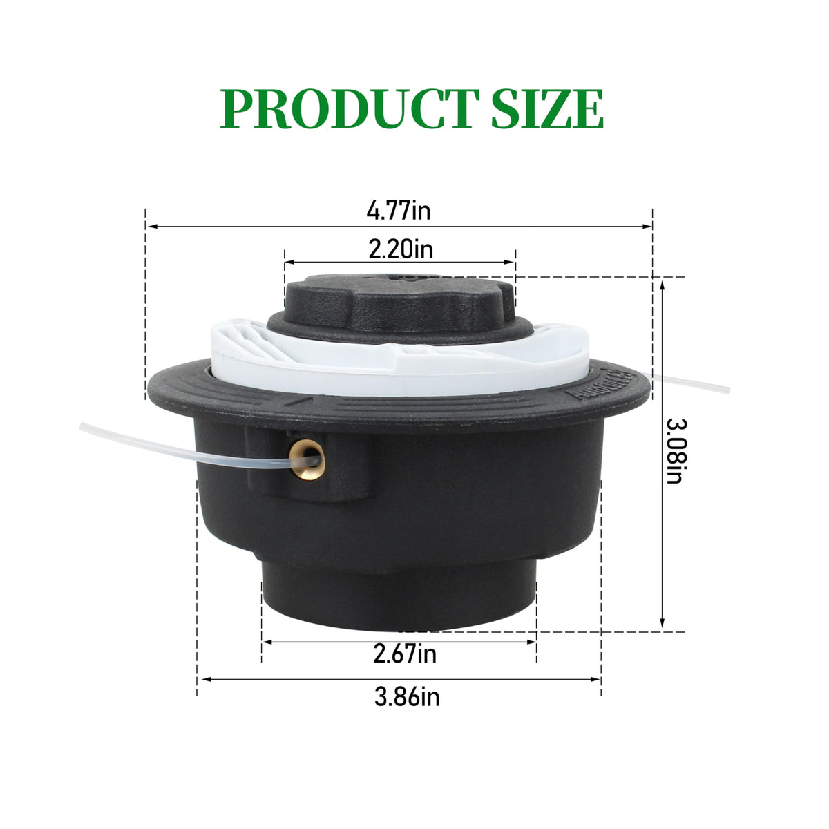 Sialvnd C6-2 trimmer head for Stihl FS40 in use, reliable cutting for weed control around obstacles