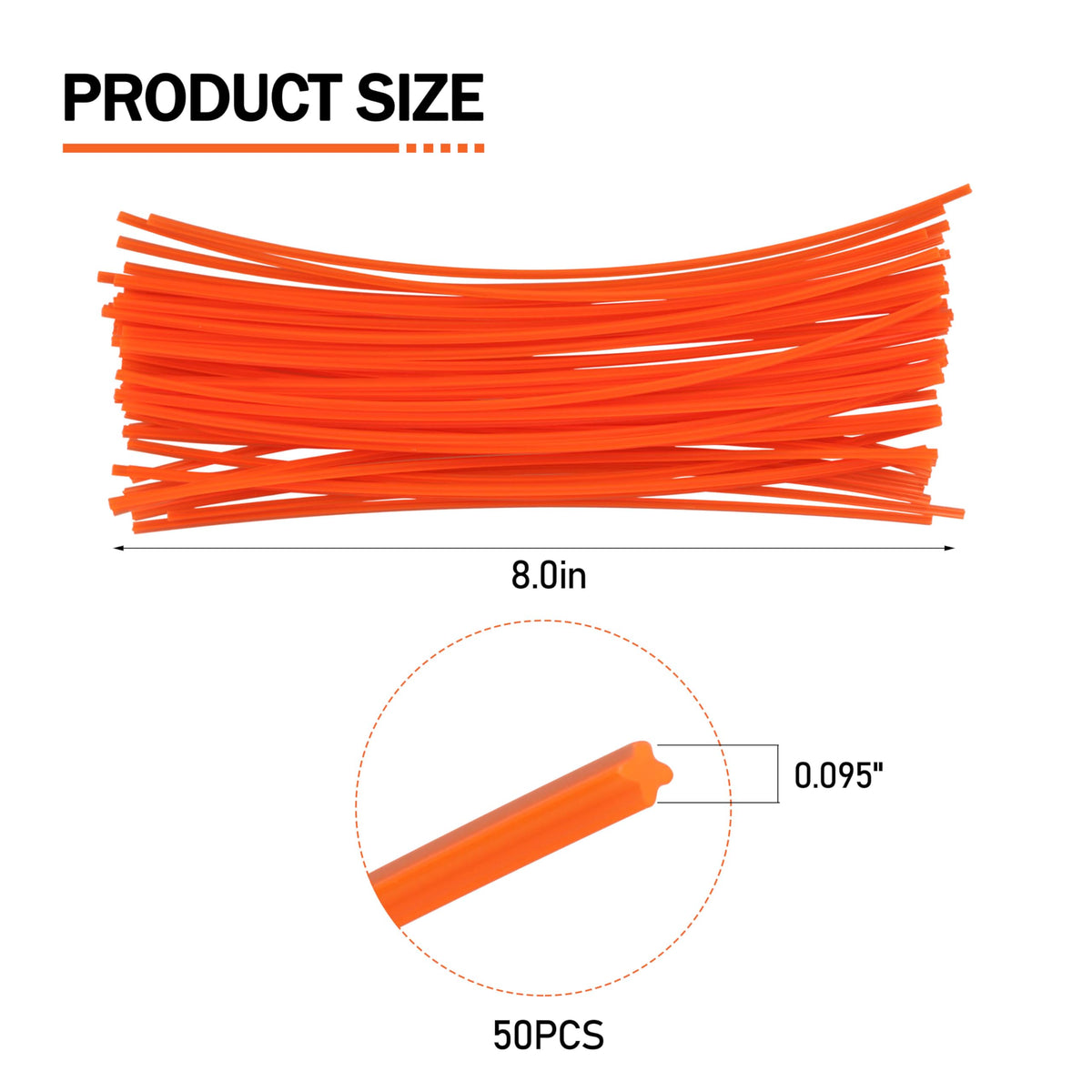 Sialvnd crosshair design trimmer line for durable, efficient cutting