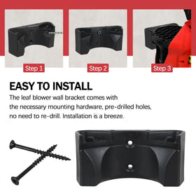 Bracket mounted on wall by Sialvnd showing easy access to blower